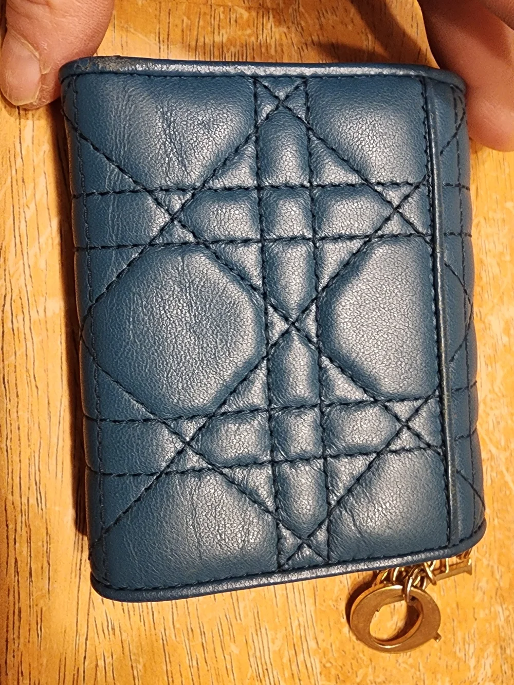 Christian Dior Lady Dior Lotus Wallet, featuring Cannage stitch And Dior Charms